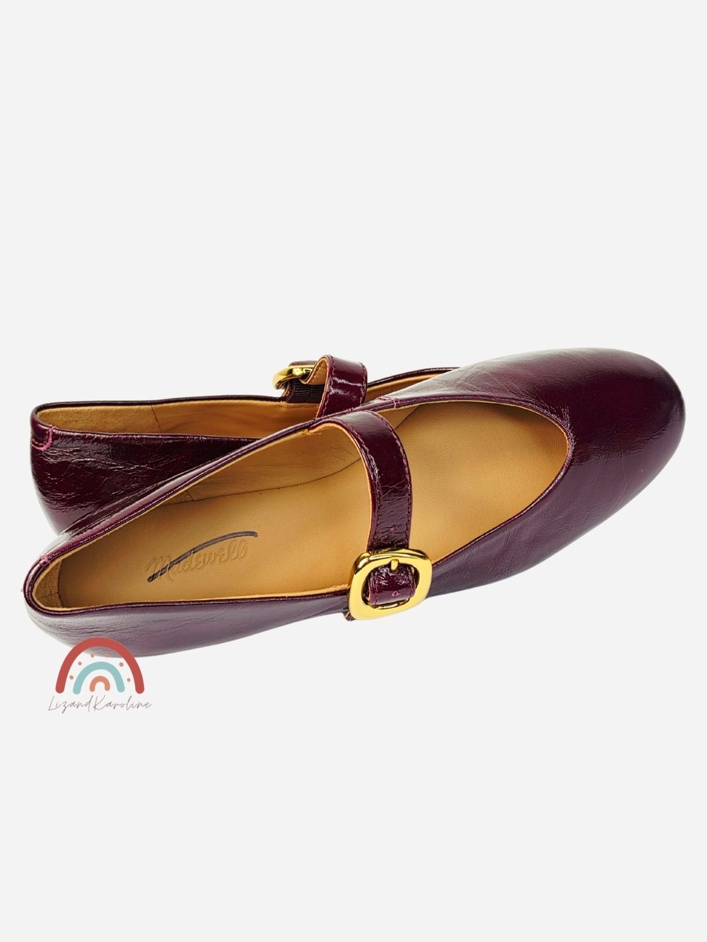 New! Madewell The Remy Mary Jane Flat in Leather Deep Plum 7.5 - Picture 12 of 16